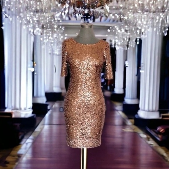 Ark & Co Open Back Sequin Dress - Picture 2 of 8